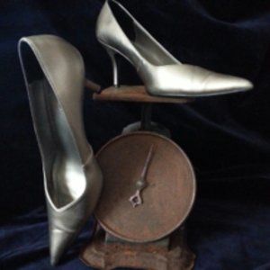 Predictions Metallic Bronze Faux Leather Heels